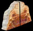 Tall, Red/Purple, Arizona Petrified Wood Bookends #56037-1